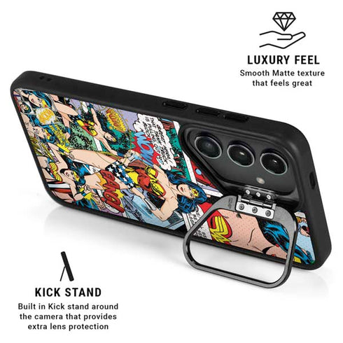 DC Comics Wonder Woman Comic Blast Galaxy S25 Kickstand Case